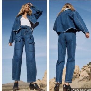 Happy Nature Kate Hudson Denim Jacket and Pants Set